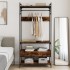 Armario cajones madera ingeniería roble ahumado 89x39x184,5