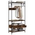 Armario cajones madera ingeniería roble ahumado 89x39x184,5