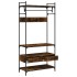 Armario cajones madera ingeniería roble ahumado 89x39x184,5