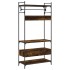 Armario cajones madera ingeniería roble ahumado 89x39x184,5