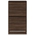 Mueble zapatero 2 cajones abatibles marrón roble 60x42x108