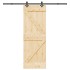 Puerta corredera con herrajes madera maciza de pino 70x210