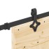 Puerta corredera con herrajes madera maciza de pino 70x210