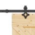Puerta corredera con herrajes madera maciza de pino 70x210