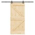 Puerta corredera con herrajes madera maciza de pino 95x210