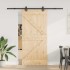Puerta corredera con herrajes madera maciza de pino 95x210