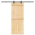 Puerta corredera con herrajes madera maciza de pino 80x210
