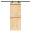 Puerta corredera con herrajes madera maciza de pino 80x210 cm