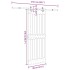Puerta corredera con herrajes madera maciza de pino 80x210