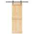 Puerta corredera con herrajes madera maciza de pino 70x210