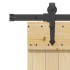 Puerta corredera con herrajes madera maciza de pino 80x210