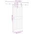 Puerta corredera con herrajes madera maciza de pino 80x210