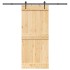 Puerta corredera con herrajes madera maciza de pino 90x210
