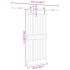 Puerta corredera con herrajes madera maciza de pino 90x210