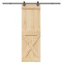 Puerta corredera con herrajes madera maciza de pino 70x210