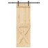 Puerta corredera con herrajes madera maciza de pino 70x210