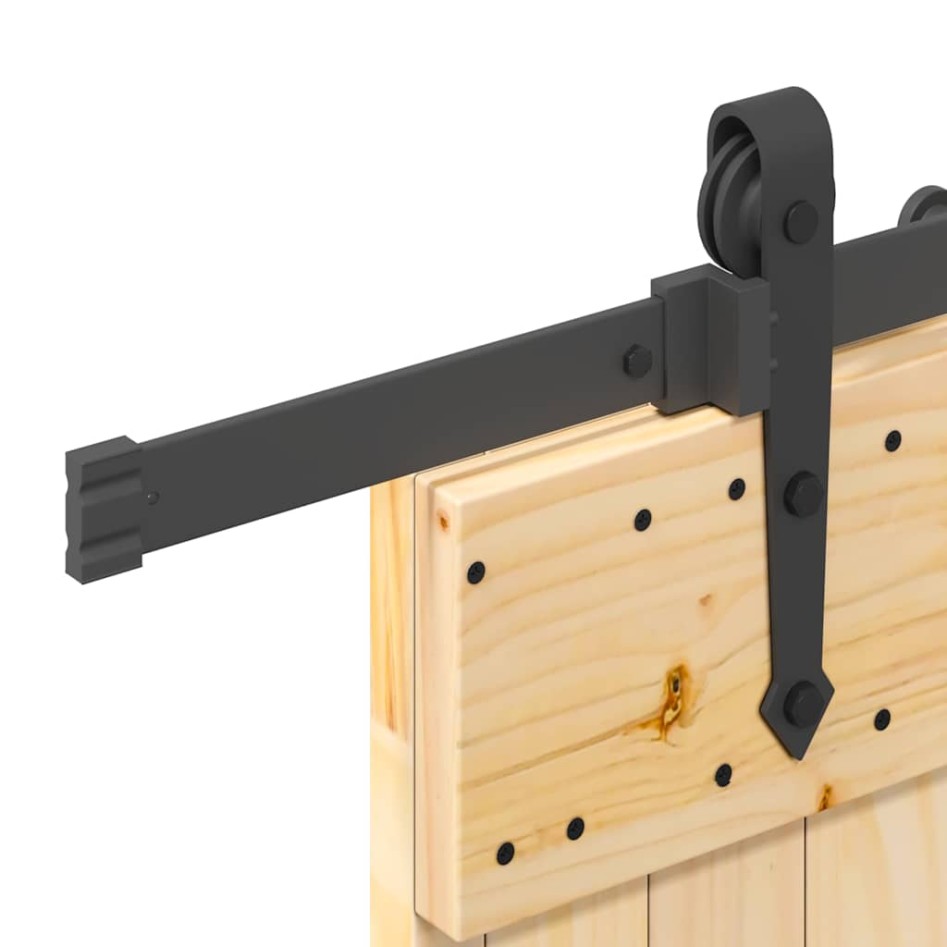 Puerta corredera con herrajes madera maciza de pino 70x210