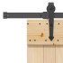 Puerta corredera con herrajes madera maciza de pino 70x210