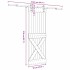Puerta corredera con herrajes madera maciza de pino 70x210