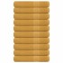 Toallas de sauna 10 uds 100% algodón oro 80x200 cm 360