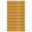 Toallas de sauna 10 uds 100% algodón oro 80x200 cm 360 gsm