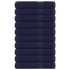 Toallas sauna 10 uds 100% algodón azul marino 80x200cm 360