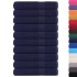 Toallas sauna 10 uds 100% algodón azul marino 80x200cm 360