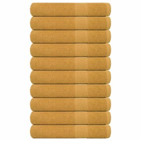 Toallas 10 uds oro 100x200 cm 360 gsm 100%