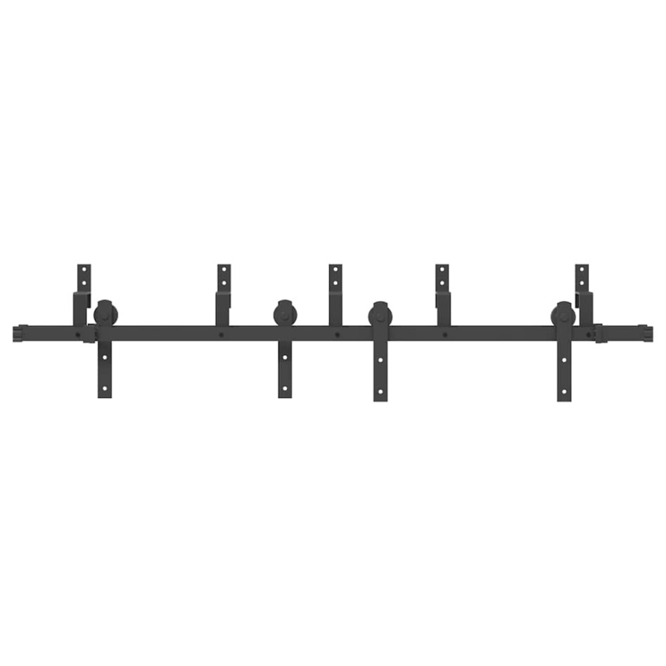 Kit de herrajes para puertas correderas acero negro 183