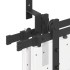 Kit de herrajes para puertas correderas acero negro 183