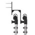 Kit de herrajes para puertas correderas acero negro 152,5