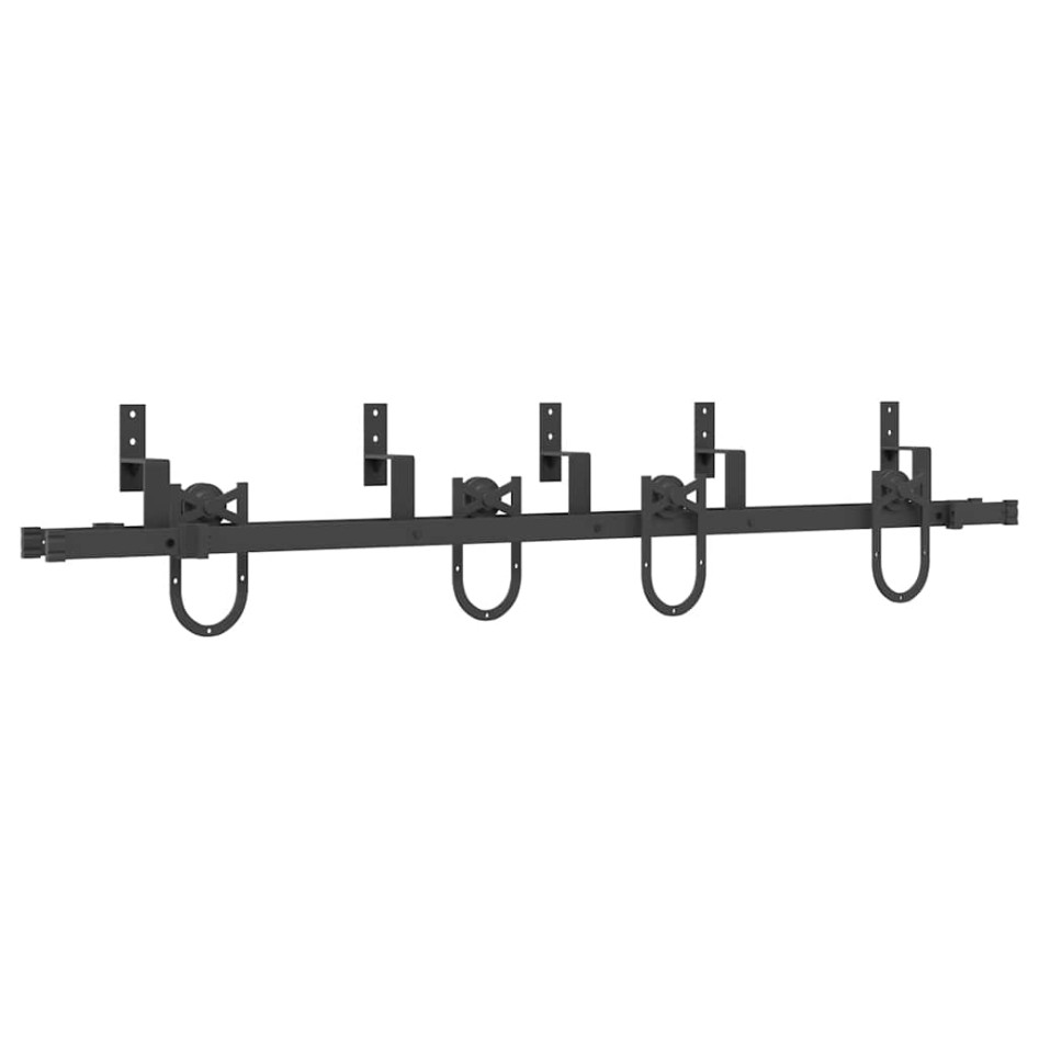 Kit de herrajes para puertas correderas acero negro 183
