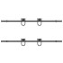 Kit de herrajes para puertas correderas acero negro 183