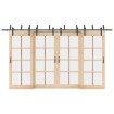 Kit de herrajes para puertas correderas acero negro 400 cm