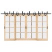 Kit de herrajes para puertas correderas acero negro 400 cm