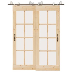 Kit de herrajes para puerta corredera 183 cm acero