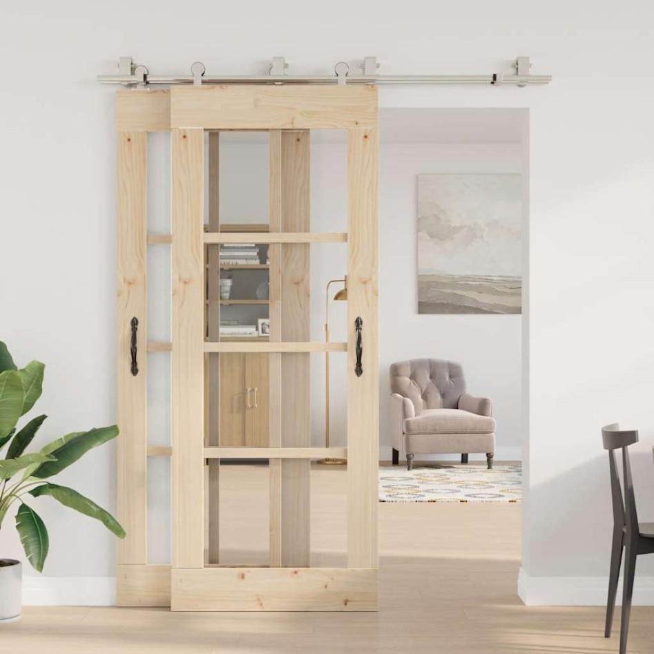 Kit de herrajes para puerta corredera 183 cm acero