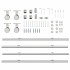 Kit de herrajes para puerta corredera 183 cm acero