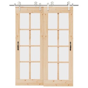 Kit de herrajes para puerta corredera 183 cm acero