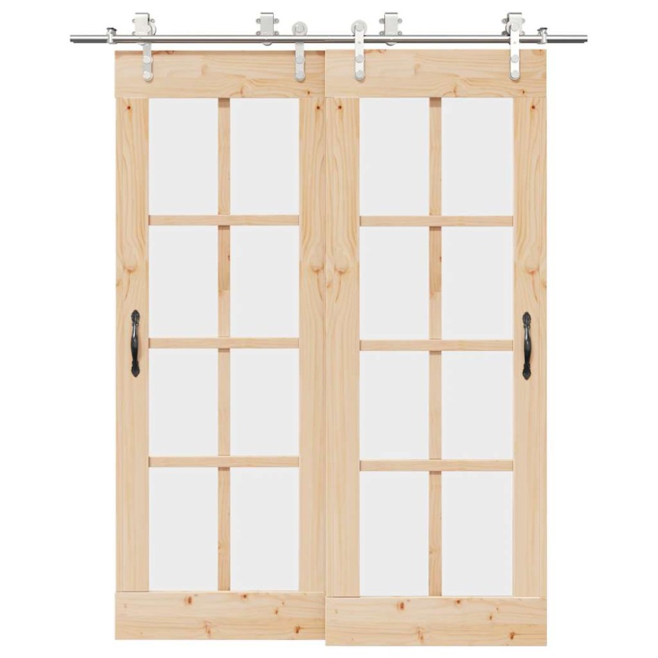 Kit de herrajes para puerta corredera 183 cm acero