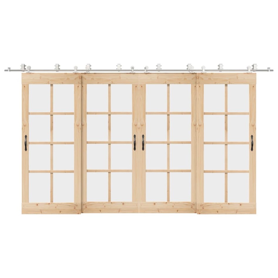 Kit de herrajes para puerta corredera 400 cm acero