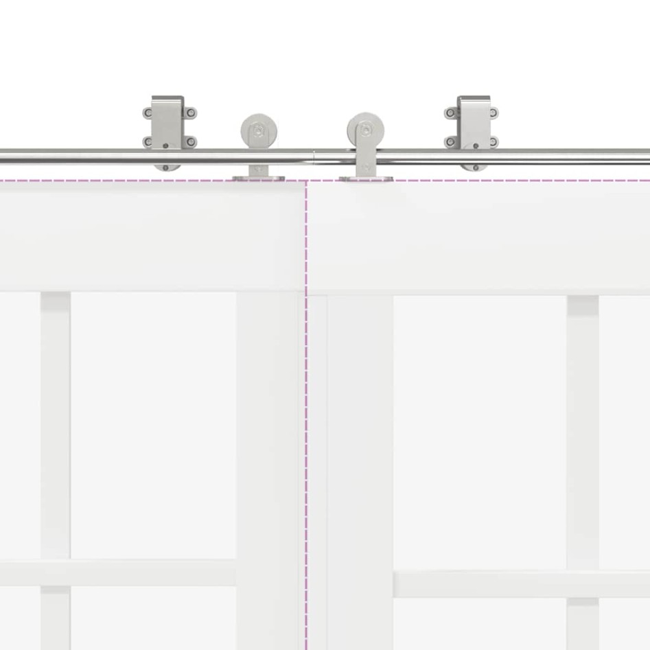 Kit de herrajes para puerta corredera 400 cm acero