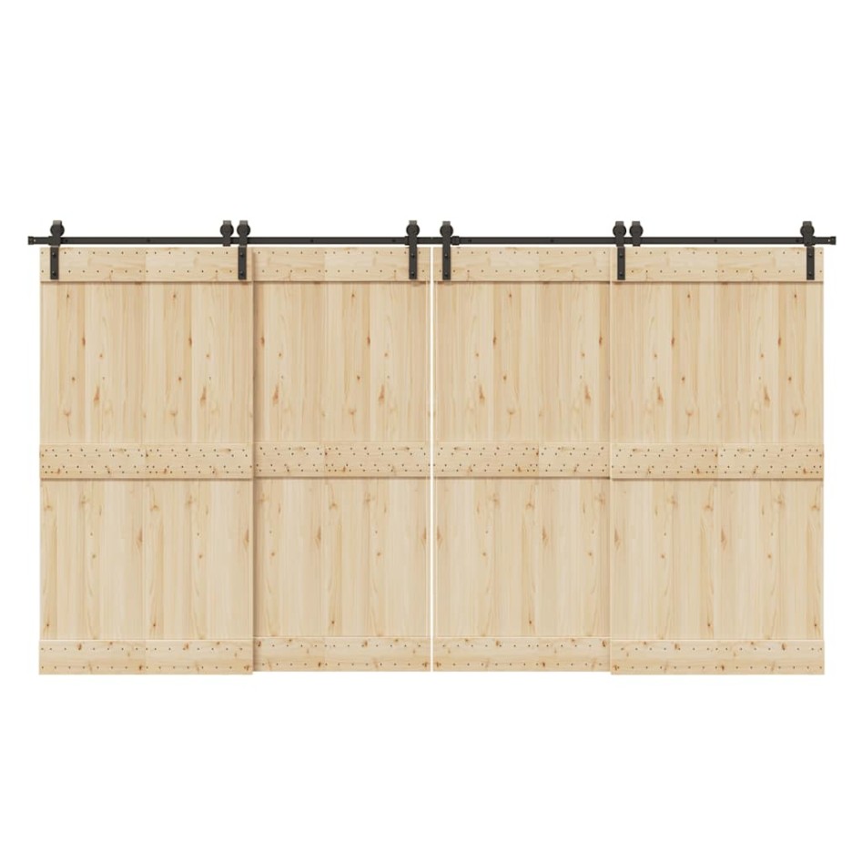 Kit de herrajes para puertas correderas acero negro 400