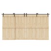 Kit de herrajes para puertas correderas acero negro 400 cm