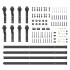 Kit de herrajes para puertas correderas acero negro 400