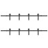 Kit de herrajes para puertas correderas acero negro 400