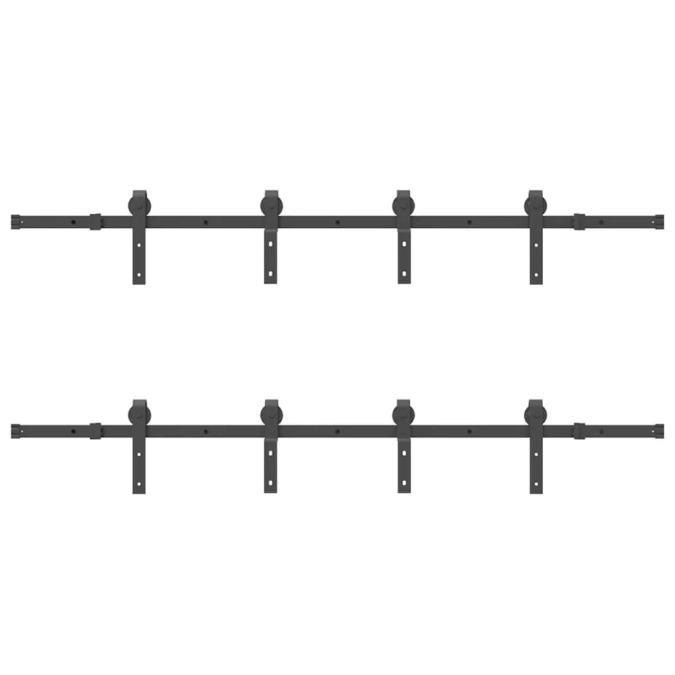 Kit de herrajes para puertas correderas acero negro 400