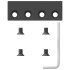 Kit de herrajes para puertas correderas acero negro 400