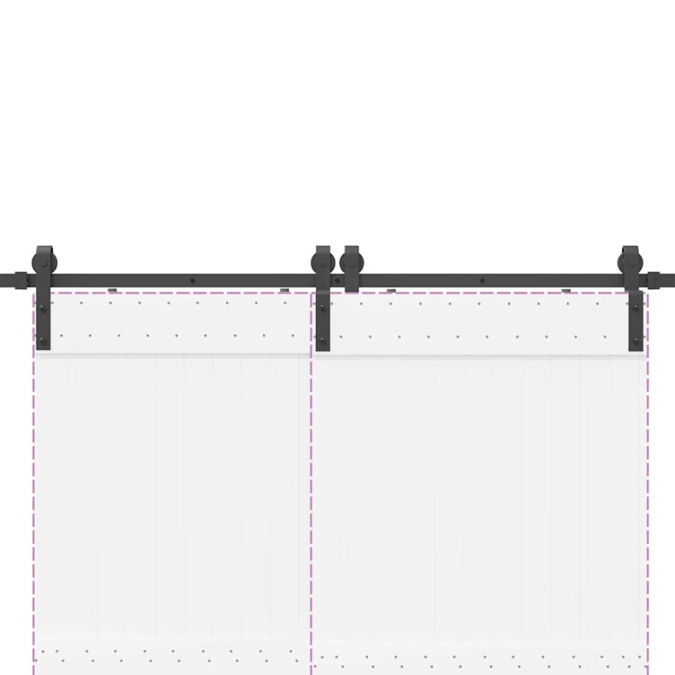 Kit de herrajes para puertas correderas acero negro 400