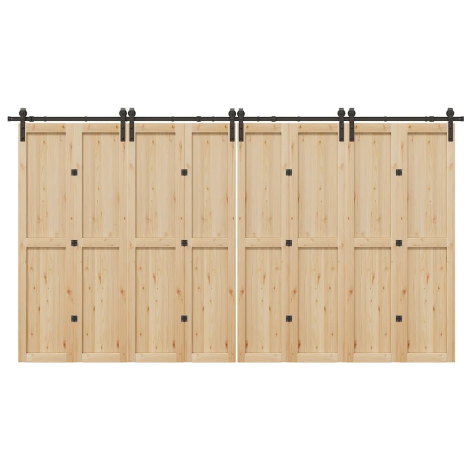 Kit de herrajes para puertas correderas acero negro 400